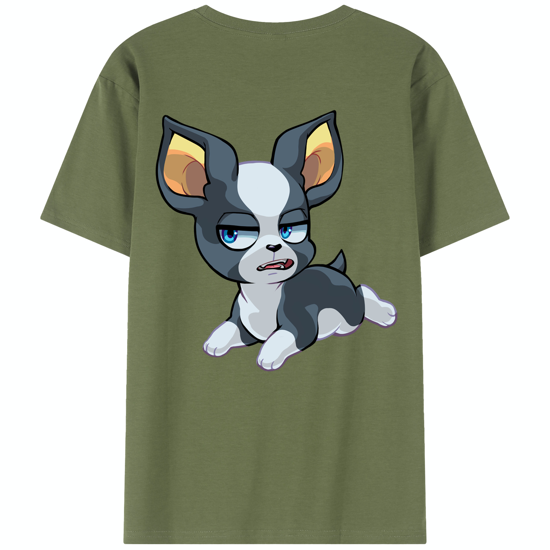 （画像用） ジョジョの奇妙な冒険 イギー JoJo's Bizarre Adventure Iggy 綿100％半袖Tシャツ（背面プリント）
